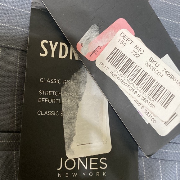 Jones pants -1 gray pin strip NWT - Picture 8 of 8